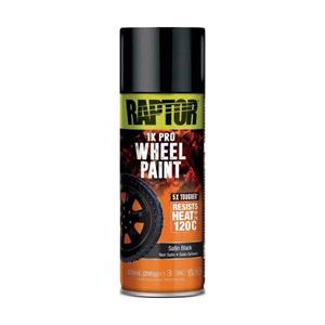 Paints, RAPTOR Wheel Paint High Heat Aerosol   Satin Black   378ml, U POL