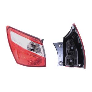 Lights, Left Rear Lamp (5 Seater Model, Outer On Quarter Panel, Supplied With Bulbholder And Bulbs, Original Equipment) for Nissan QASHQAI 2010 on, 