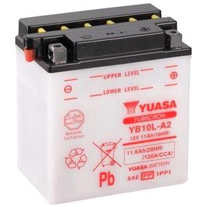 Motorcycle Batteries, Yuasa Motorcycle Battery   YuMicron YB10L A2 12V Battery, Combi Pack, Contains 1 Battery and 1 Acid Pack, YUASA