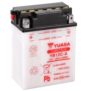 Motorcycle Batteries, Yuasa Motorcycle Battery   YuMicron YB12C A 12V Battery, Dry Charged, Contains 1 Battery, Acid Not Included, YUASA