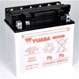 Motorcycle Batteries, Yuasa Motorcycle Battery   YuMicron YB16C B 12V Battery, Dry Charged, Contains 1 Battery, Acid Not Included, YUASA