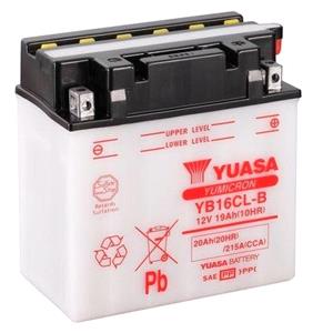 Motorcycle Batteries, Yuasa Motorcycle Battery   YuMicron YB16CL B 12V Battery, Combi Pack, Contains 1 Battery and 1 Acid Pack, YUASA