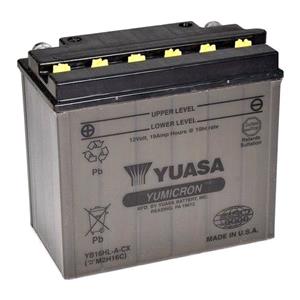 Motorcycle Batteries, Yuasa Motorcycle Battery   YuMicron CX YB16HL A CX 12V Battery, Dry Charged, Contains 1 Battery, Acid Not Included, YUASA