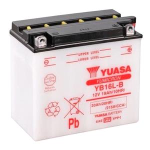 Motorcycle Batteries, Yuasa Motorcycle Battery   YuMicron YB16L B 12V Battery, Combi Pack, Contains 1 Battery and 1 Acid Pack, YUASA