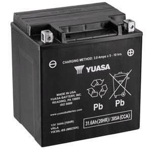 Motorcycle Batteries, Yuasa Motorcycle Battery   YIX High Performance Yuasa YIX30L BS 12V Battery, Combi Pack, Contains 1 Battery and 1 Acid Pack, YUASA