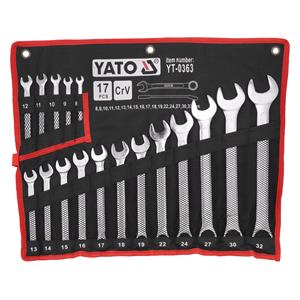 Spanners and Adjustable Wrenches, COMBINATION SPANNER SET 8 32MM 17PCS, YATO