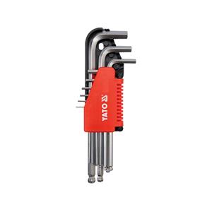 Allen Keys, HEX KEY SET W. BALL 9PCS  2 10MM, YATO