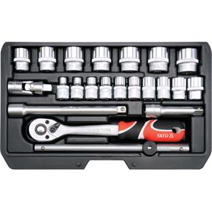 Hardware, SOCKET SET 3/8" 22PCS, YATO