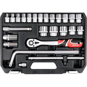 Hardware, SOCKET SET 1/2", 25 PCS, L, YATO