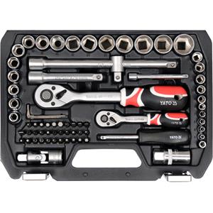 Hardware, SOCKET SET 1/4" & 1/2" 72PCS, YATO