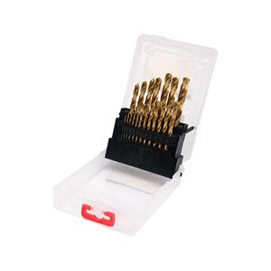Drill Bit Sets, TWIST DRILL BIT SET HSS TiN 19PCS 1 10MM, YATO