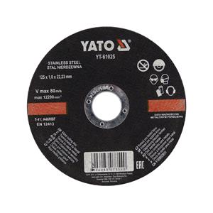 Cutting Wheels, Inox Steel Cutting Disc 125X1,0X22,2MM, YATO