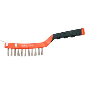 Wire Brushes, WIRE BRUSH 4x11 ROWS L=290MM W. SCRAPER, YATO