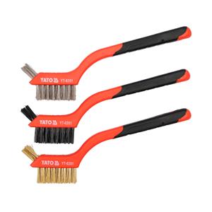 Wire Brushes, WIRE BRUSH SET 3PCS 3x7 ROWS L=180MM, YATO