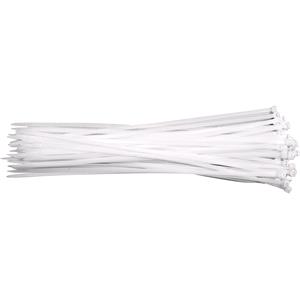 Cable Ties, Cable Ties 300mm x 7.6mm, White   Pack of 50, YATO
