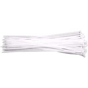 Cable Ties, Cable Ties 100mm x 2.5mm, White   Pack of 100, AXCAR