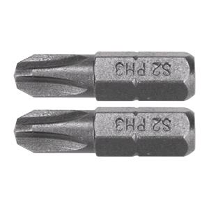 Screwdriver Sets, SCREWDRIVER BITS 1/4 25MM PH3 2 PCS, YATO