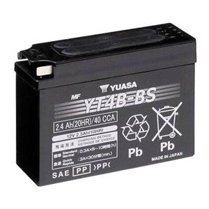 Motorcycle Batteries, Yuasa Motorcycle Battery   YT Maintenance Free YT4B BS 12V Battery, Combi Pack, Contains 1 Battery and 1 Acid Pack, YUASA