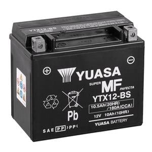 Motorcycle Batteries, Yuasa Motorcycle Battery   YT Maintenance Free YT12 BS 12V Battery, Combi Pack, Contains 1 Battery and 1 Acid Pack, YUASA