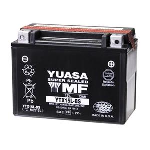 Motorcycle Batteries, Yuasa Motorcycle Battery   YT Maintenance Free YTX15L BS 12V Battery, Combi Pack, Contains 1 Battery and 1 Acid Pack, YUASA
