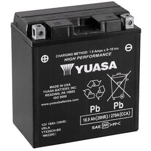 Motorcycle Batteries, Yuasa Motorcycle Battery   YTX High Performance YTX20CH BS 12V Battery, Combi Pack, Contains 1 Battery and 1 Acid Pack, YUASA