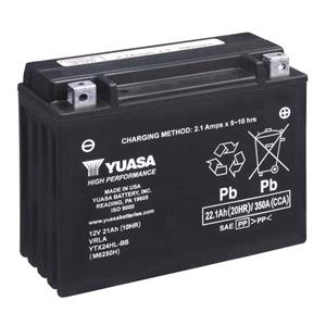 Commercial Batteries, Yuasa YTX High Performance Motorcycle YTX24HL BS Battery, Combi Pack, Contains 1 Battery and 1 Acid , YUASA