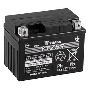 Motorcycle Batteries, Yuasa Motorcycle Battery   YTZ High Performance YTZ5S 12V High Performance MF VRLA Battery, Combi Pack, Contains 1 Battery and 1 Acid Pack, YUASA