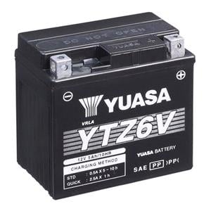 Motorcycle Batteries, Yuasa Motorcycle Battery   YTZ High Performance YTZ6 12V Battery, Combi Pack, Contains 1 Battery and 1 Acid Pack, YUASA