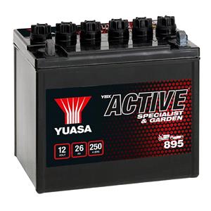 Specialist Batteries, Yuasa 895 YBX Active Specialist and Garden Battery 12V, 26Ah, 250A, YUASA