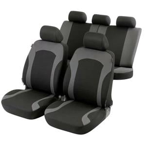 Seat Covers, Walser Zipp It Inde Car Seat Covers   Black & Grey For Vauxhall CORSA Mk III 2006 to 2014, Walser