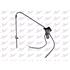 Front Left Electric Window Regulator (with motor) for Iveco DAILY II Box Body Estate, 1989 1999, 2 Door Models, WITHOUT One Touch/Antipinch, motor has 2 pins/wires