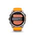 Garmin Fenix 8 Smartwatch 51mm AMOLED in Titanium with Orange Strap