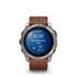 Garmin Fenix 8 Smartwatch 51mm AMOLED in Carbon Grey with Chestnut Leather Strap