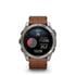 Garmin Fenix 8 Smartwatch 51mm AMOLED in Carbon Grey with Chestnut Leather Strap