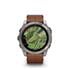 Garmin Fenix 8 Smartwatch 51mm AMOLED in Carbon Grey with Chestnut Leather Strap