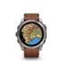 Garmin Fenix 8 Smartwatch 51mm AMOLED in Carbon Grey with Chestnut Leather Strap