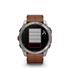 Garmin Fenix 8 Smartwatch 51mm AMOLED in Carbon Grey with Chestnut Leather Strap