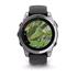 Garmin Fenix E Smartwatch 47mm AMOLED in Stainless Steel with Black Silicone Strap