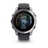 Garmin Fenix E Smartwatch 47mm AMOLED in Stainless Steel with Black Silicone Strap