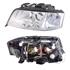 Left Headlamp (Halogen, Takes H1/H7 Bulbs, Original Equipment) for Audi A6 1997 1999