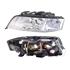 Left Headlamp (Halogen, Takes H1/H7 Bulbs, Original Equipment) for Audi A6 1997 1999