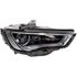 Right Headlamp (Bi Xenon, Takes D3S Bulb, Black Bezel, Without Curve Light, With LED Daytime Running Light, Supplied Without LED Module, Original Equipment) for Audi A3 Saloon 2012 2016