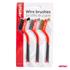 AMIO Steel Wire Brush Set of 3