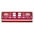 Metallic Red Number Plate Holder