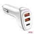 2x USB A + 1x USB C 3A 38W 12/24V 3 Port Car Charger