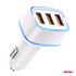 Triple USB A 3A 30W 12/24V Car Charger