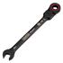 Draper Expert 03915 HI TORQ Metric Flexible Head Ratchet Combination Spanner, 9mm, Black