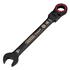 Draper Expert 03923 HI TORQ Metric Flexible Head Ratchet Combination Spanner, 16mm, Black