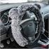 Steering Wheel Cover   Fluffy Grey   37 39cm