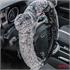 Steering Wheel Cover   Fluffy Grey   37 39cm